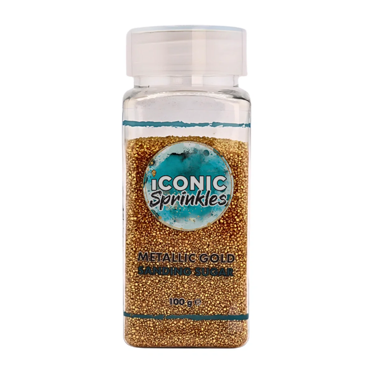 Metallic Gold Sanding Sugar 100g - Iconic Sprinkles - Image 2