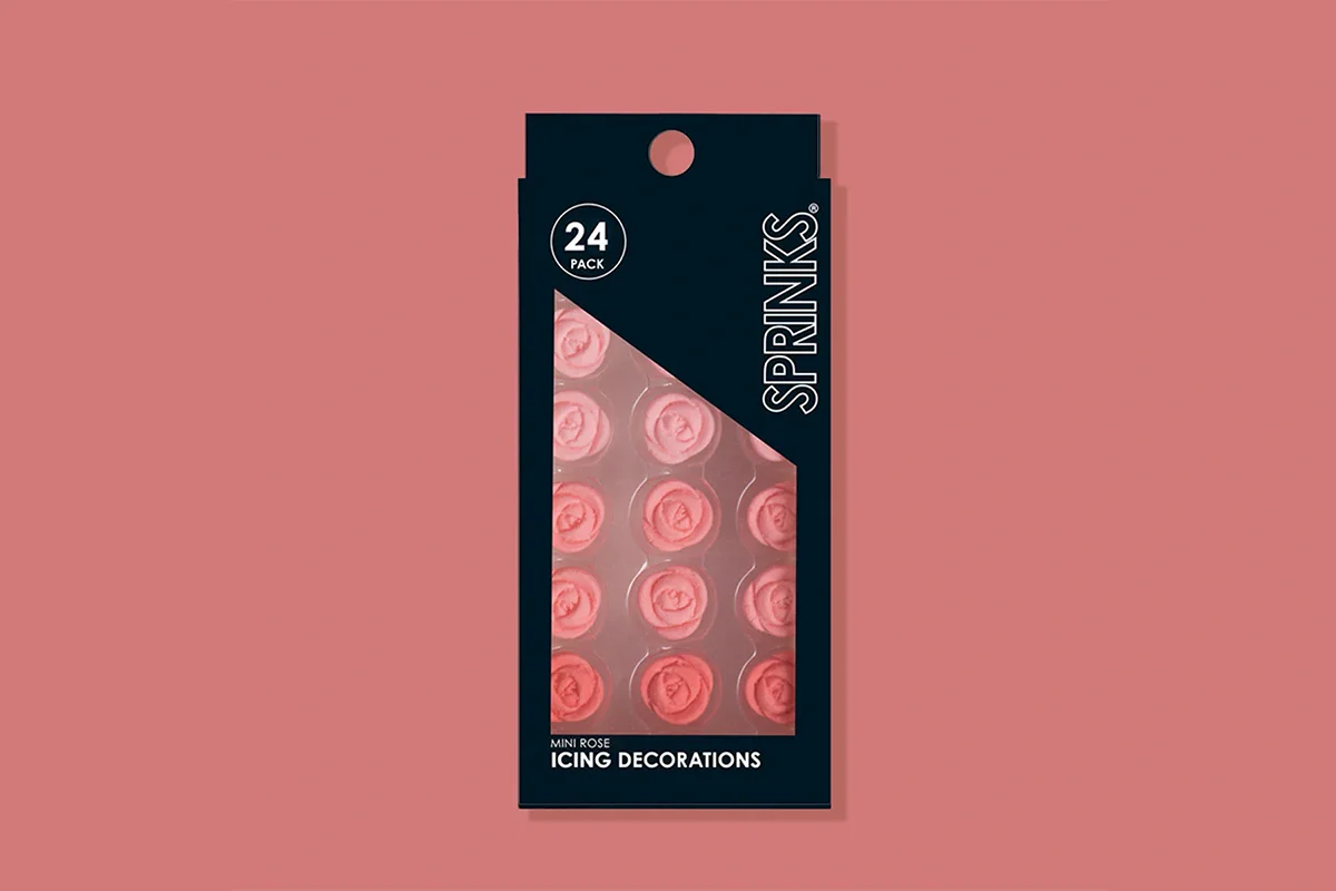 Mini Roses Icing Decorations by (24 Pack) - Sprinks - Image 2