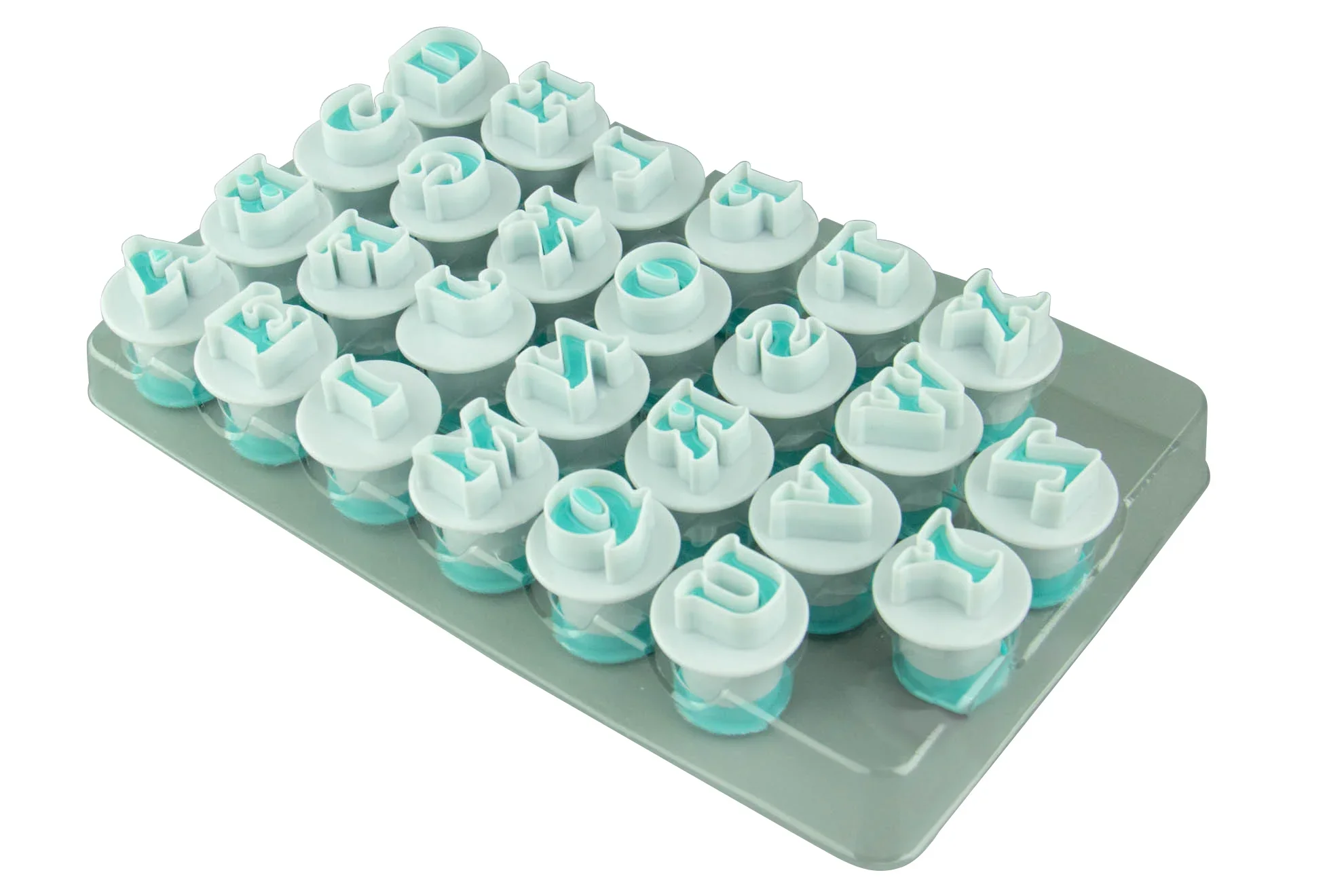 Mini Upper Case Alphabet Simply Push Plunger Cutters (26 Pack) - Iconic Cake Art - Image 2
