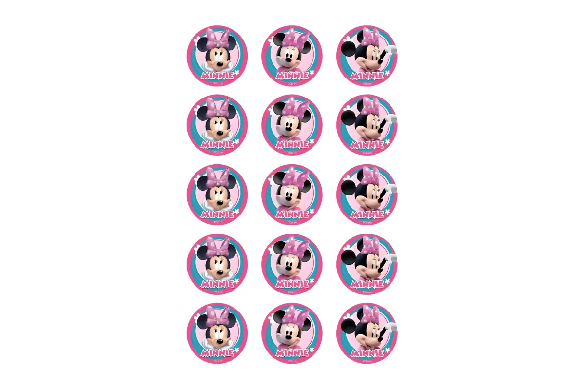 Minnie Mouse Cupcake Image Sheet 2 Inch (15 Per ) - BSC - Image 2