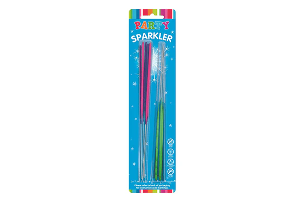 Multicoloured Party Sparklers - Wedding Birthday Celebration (12 Pack) - Artwrap