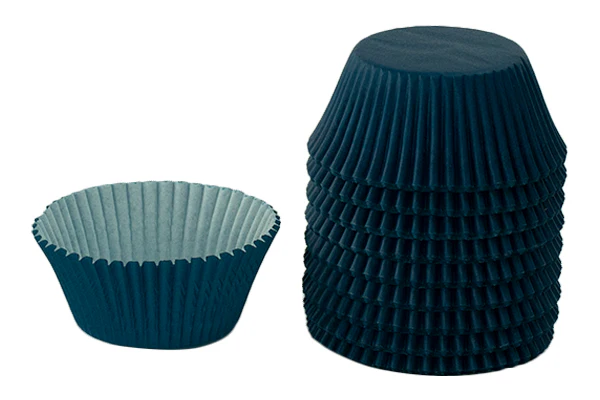 Navy Blue 5cm x 3.2cm - Greaseproof Baking Cupcake Cases (250 Pack) - Gateau Art - Image 2