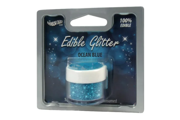Ocean Blue Glitter Cake Decorating - Rainbow Dust - Image 2