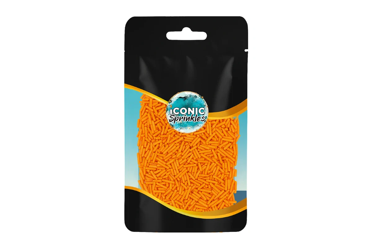 Orange Shiny Jimmies 30g - Iconic Sprinkles - Image 2