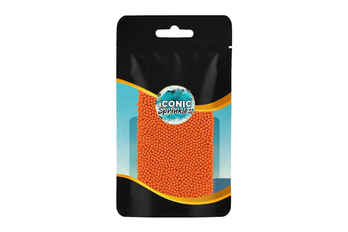 Orange Shiny Nonpareils 30g - Iconic Sprinkles - Image 2