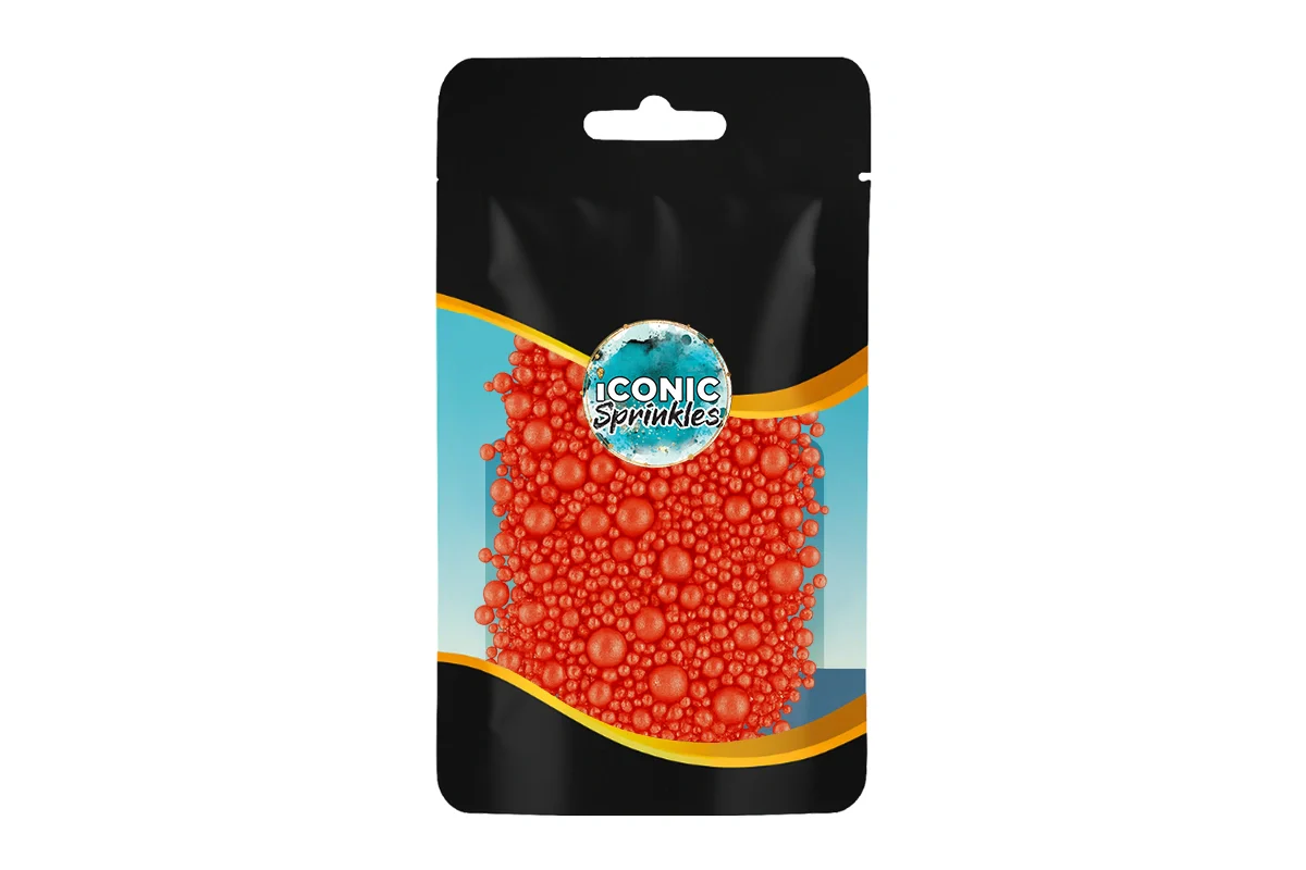 Orange Shiny Pearls 30g - Iconic Sprinkles - Image 2