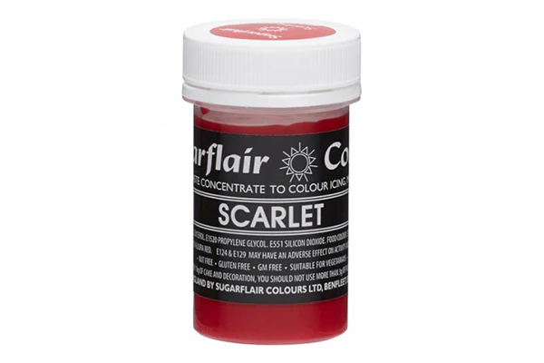 Pastel Scarlet Paste - Food Colour 25g - Sugarflair