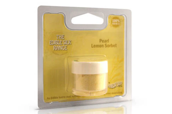 Pearl Lemon Sorbet the Edible Silk Range - Shimmer - Rainbow Dust