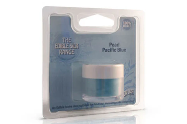 Pearl Pacific Blue the Edible Silk Range - Shimmer - Rainbow Dust