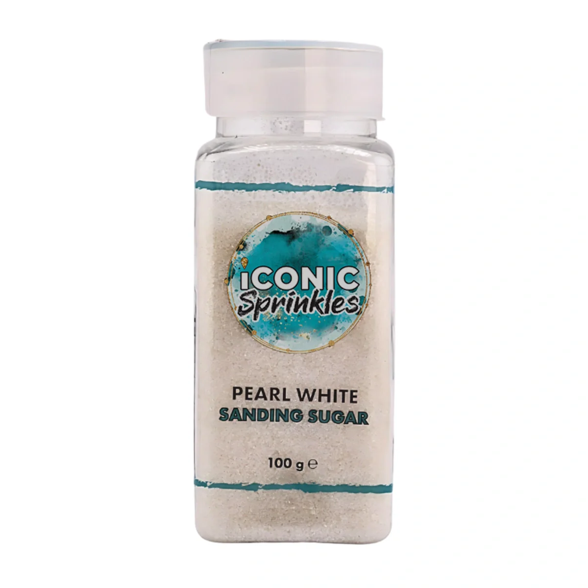 Pearl White Sanding Sugar 100g - Iconic Sprinkles - Image 2