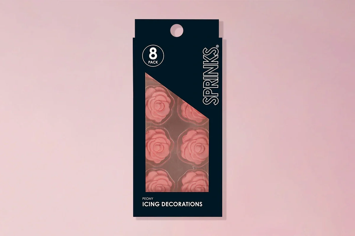 Peony Icing Decorations (8 Pack) - Sprinks - Image 2