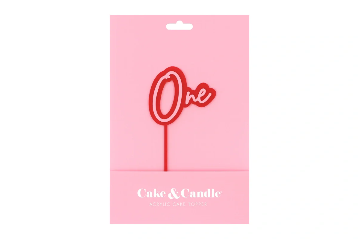 Pink One Opaque Layered Cake Topper - Bake Group - Image 4