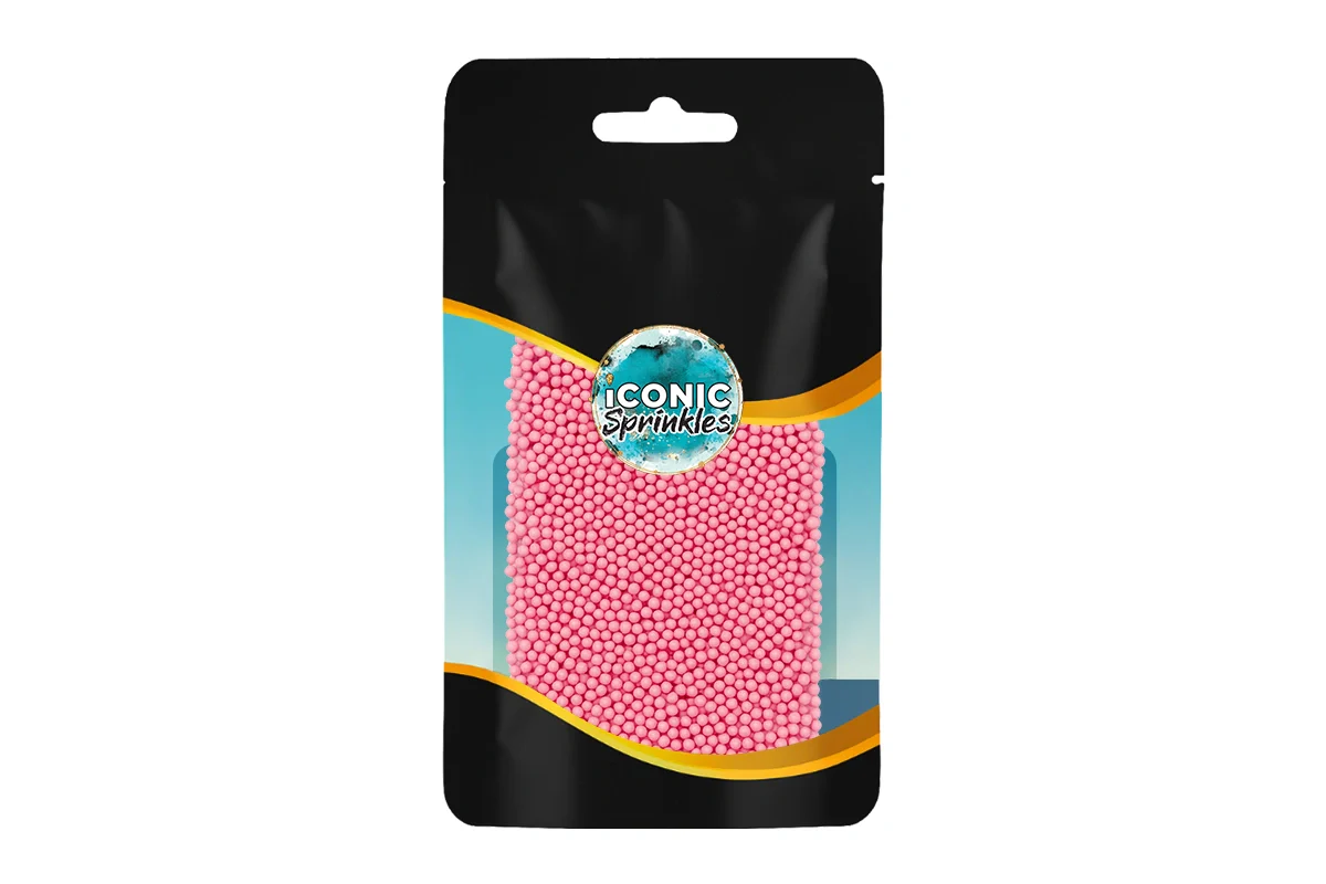 Pink Shiny Nonpareils 30g - Iconic Sprinkles - Image 2