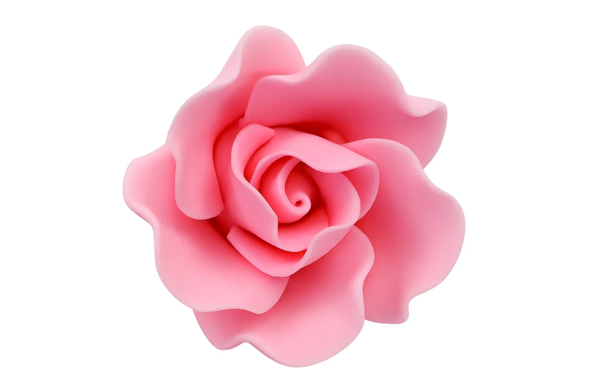 Pink Single Damask Rose Small - Sweet Sugar Flowers