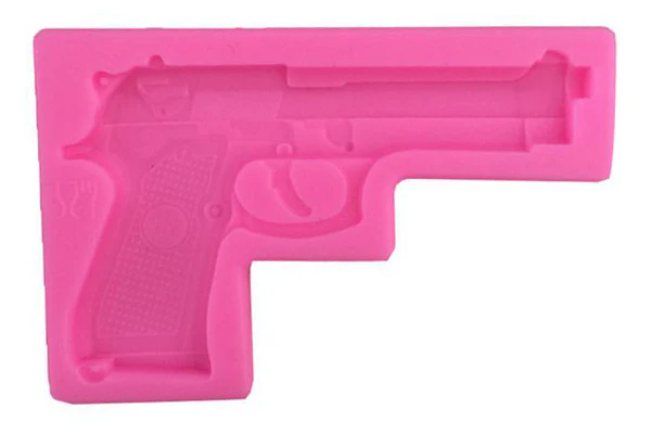 Pistol Gun Silicone Gum Paste Fondant Mould - Iconic Cake Art - Image 2