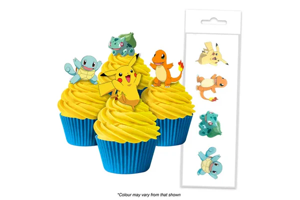 Pokemon Edible Wafer Cupcake Toppers (16 Pack) - BSC