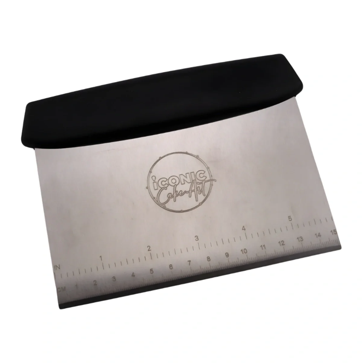 Professional Stainless Dough Scraper with Handle - Iconic Cake Art - Image 2