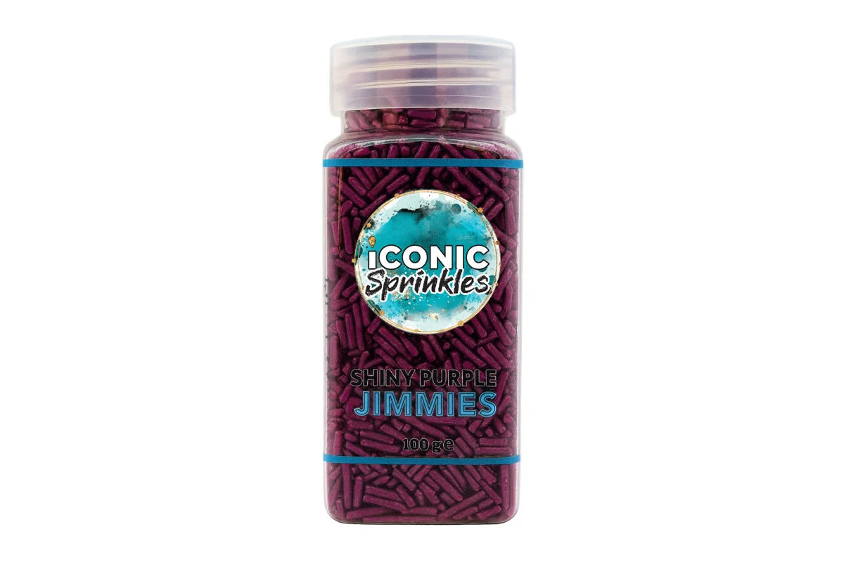 Purple Shiny Jimmies 100g - Iconic Sprinkles - Image 2