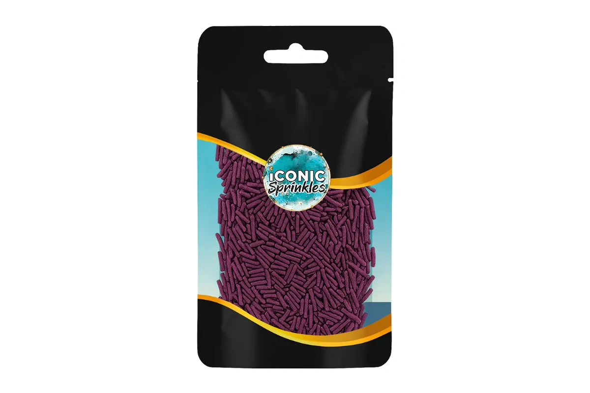 Purple Shiny Jimmies 30g - Iconic Sprinkles - Image 2