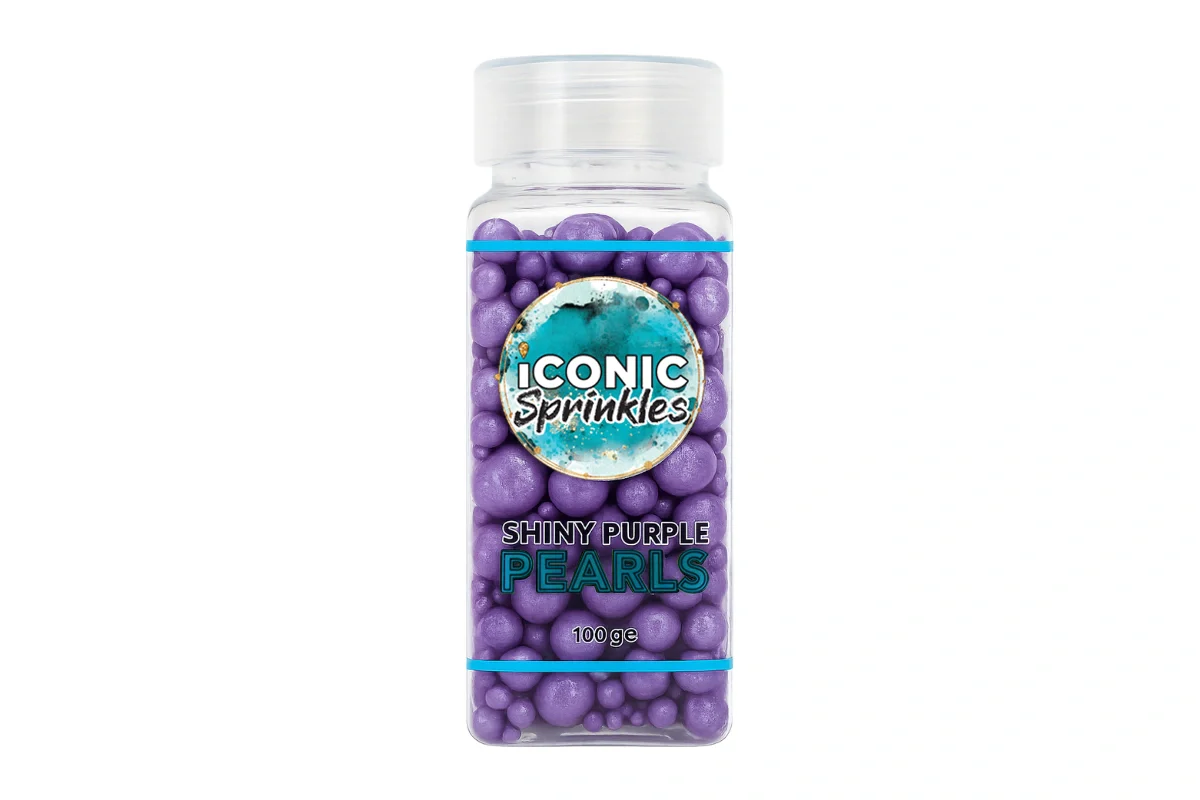 Purple Shiny Pearls 100g - Iconic Sprinkles - Image 2