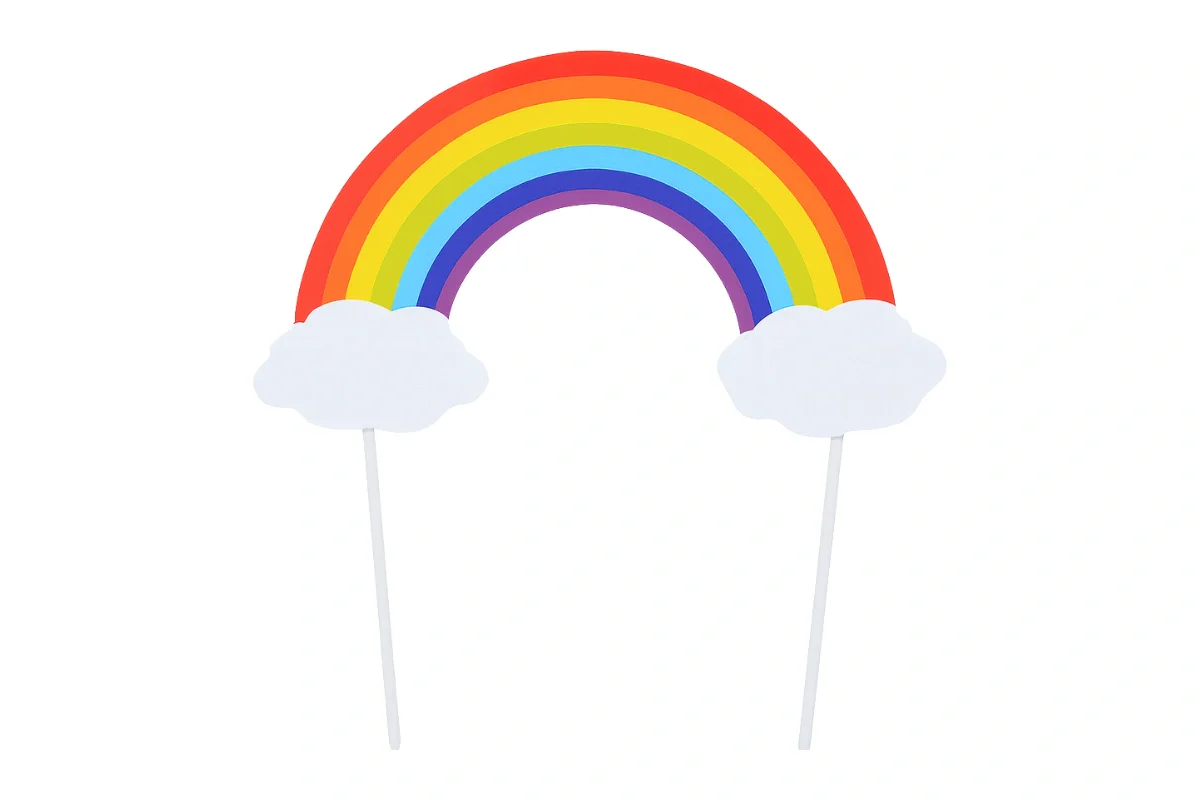 Rainbow Card Cake Topper - Iconic Cake Art - Image 2
