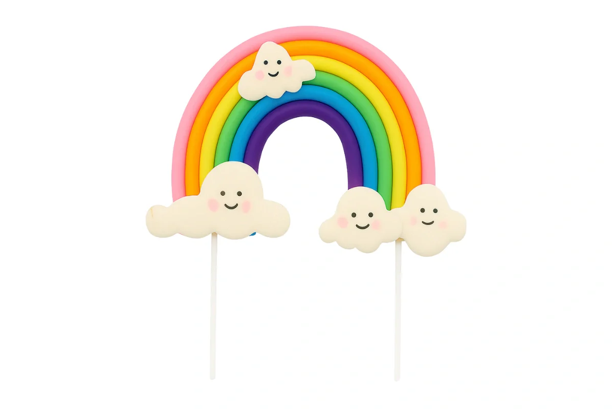Rainbow Cloud Topper - Iconic Cake Art - Image 2