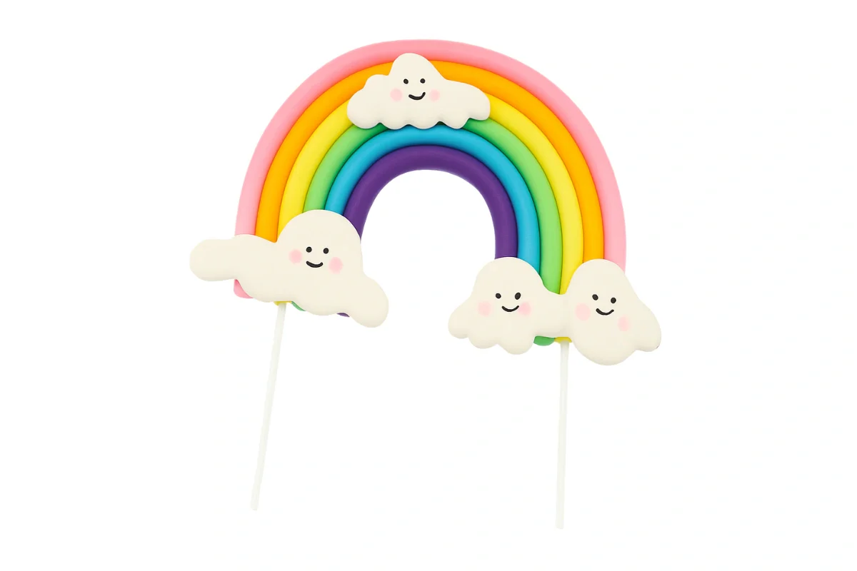 Rainbow Cloud Topper - Iconic Cake Art - Image 3