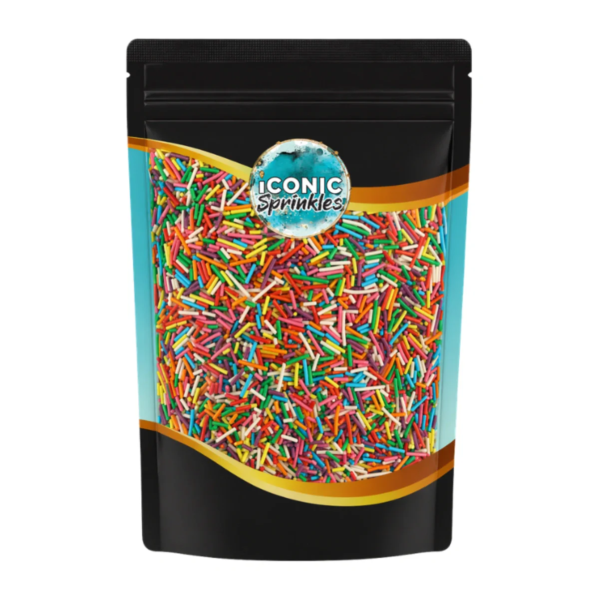 Rainbow Shiny Jimmies 500g - Iconic Sprinkles - Image 2