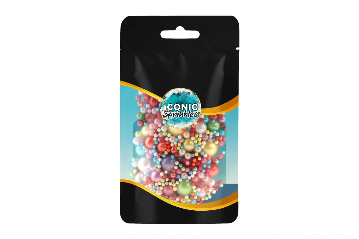 Rainbow Shiny Pearls 30g - Iconic Sprinkles - Image 2