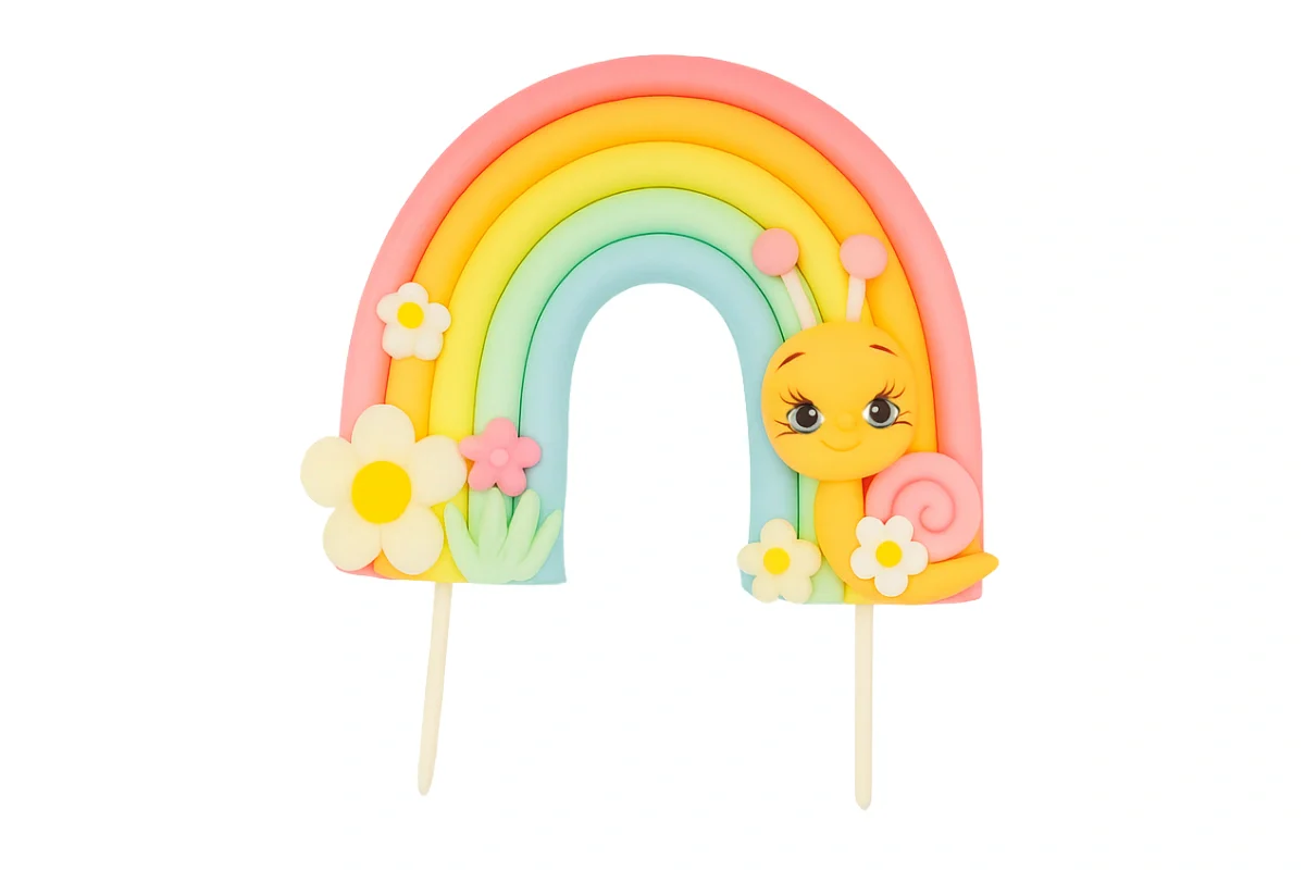 Rainbow Snail Topper - Iconic Cake Art - Image 2