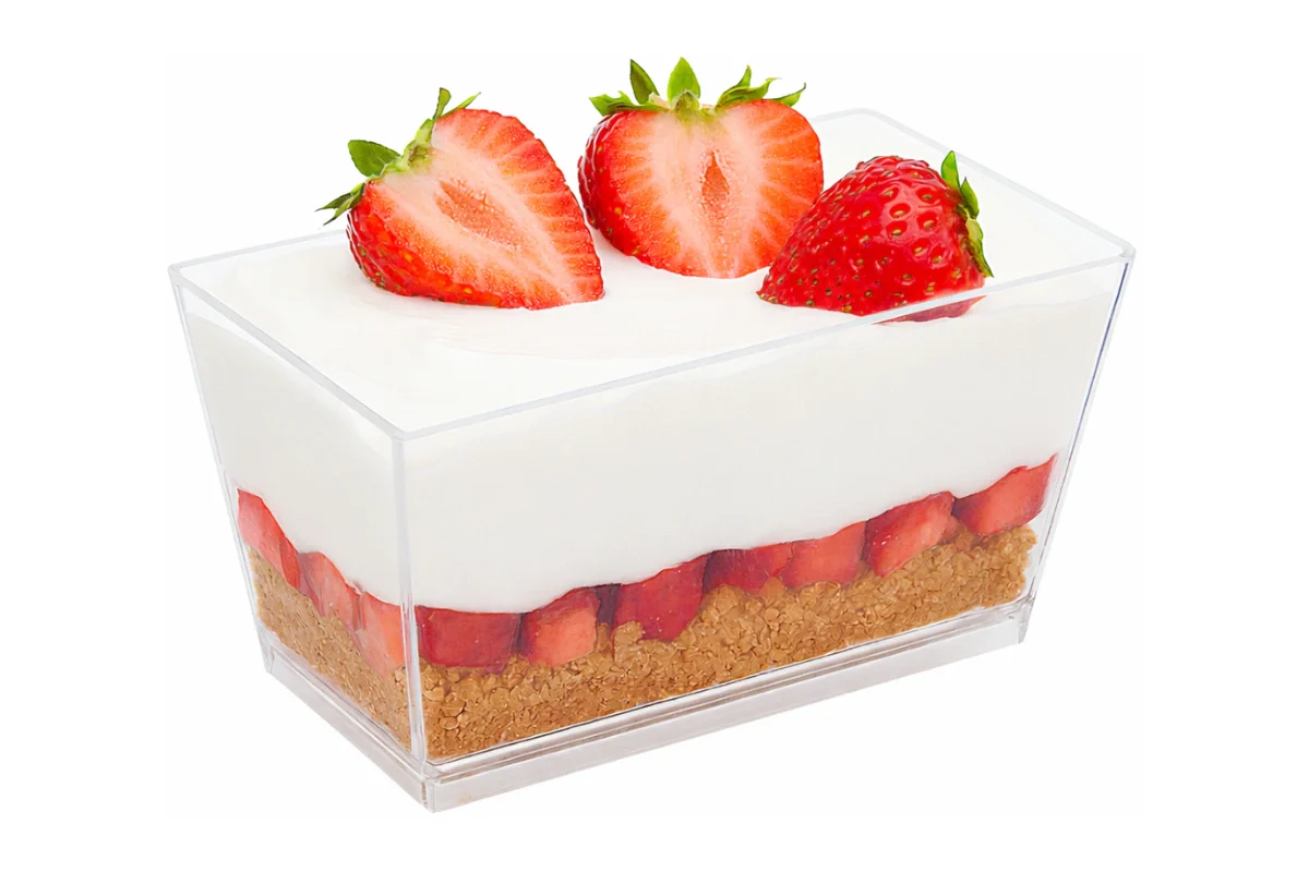 Rectangle Dessert Cups 120ml (10 Pack) - Iconic Cake Art - Image 2