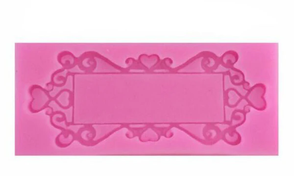Rectangle Heart Plaque Silicone Mould - Iconic Cake Art - Image 2