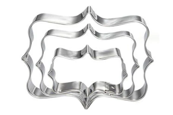 Rectangle Plaque Cutter Set - Cookie Cutters - (3 Pack) - Iconic Cake Art - Image 2