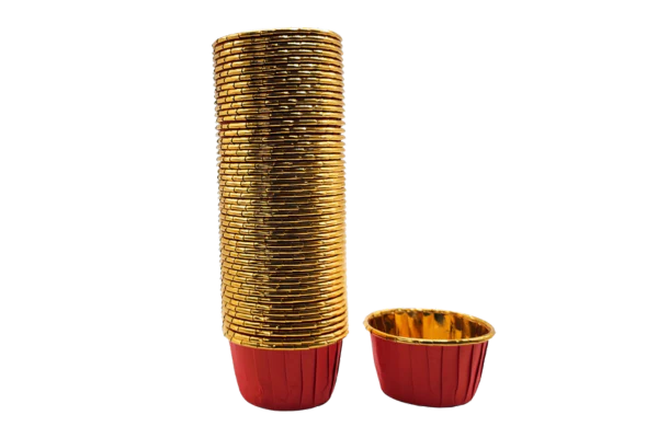 Red Cupcake Liners (50 Pack) - Iconic Cake Art - Image 2