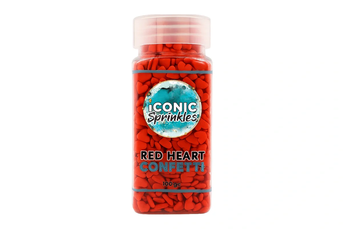 Red Heart Confetti 100g - Iconic Sprinkles - Image 2