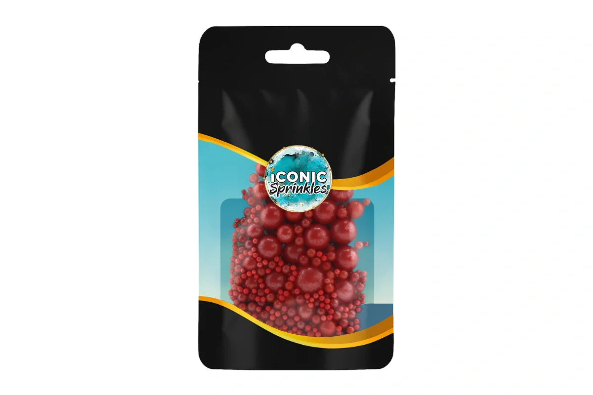 Red Shiny Pearls 30g - Iconic Sprinkles - Image 2