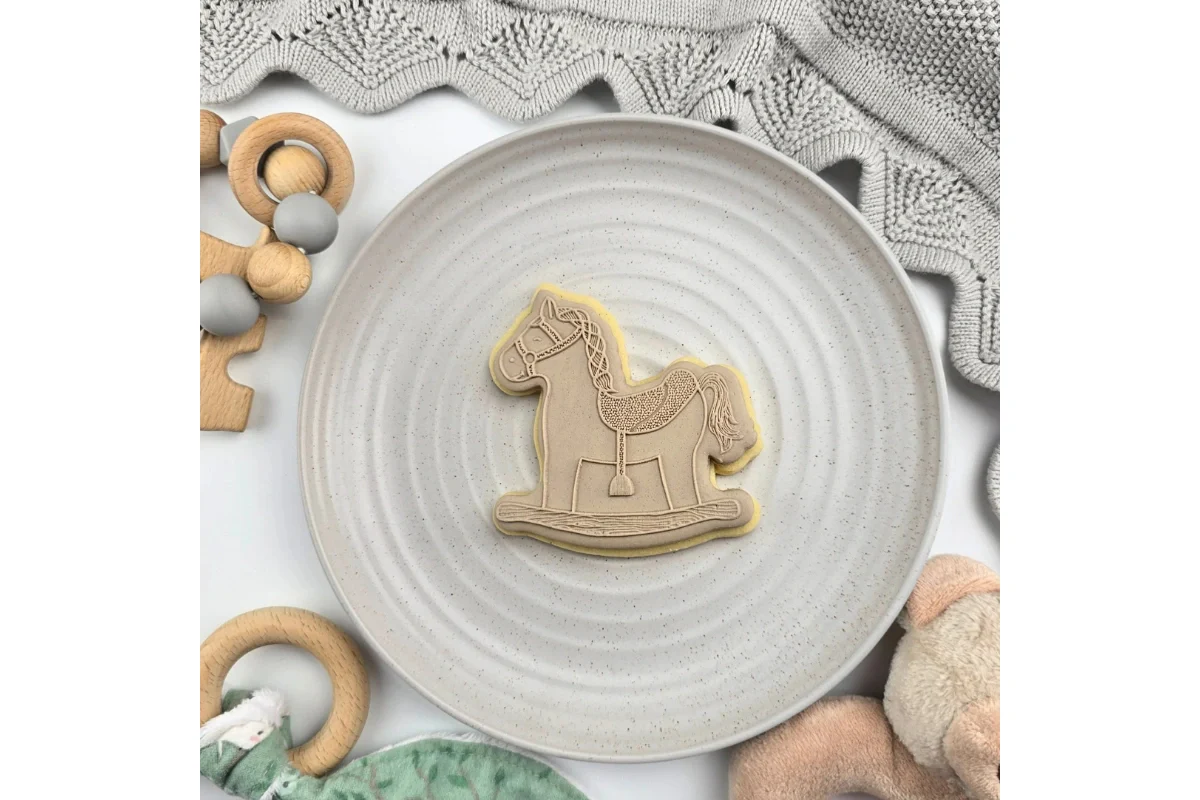 Rocking Horse Debosser and Cutter Set - Custom Cookie Cutters