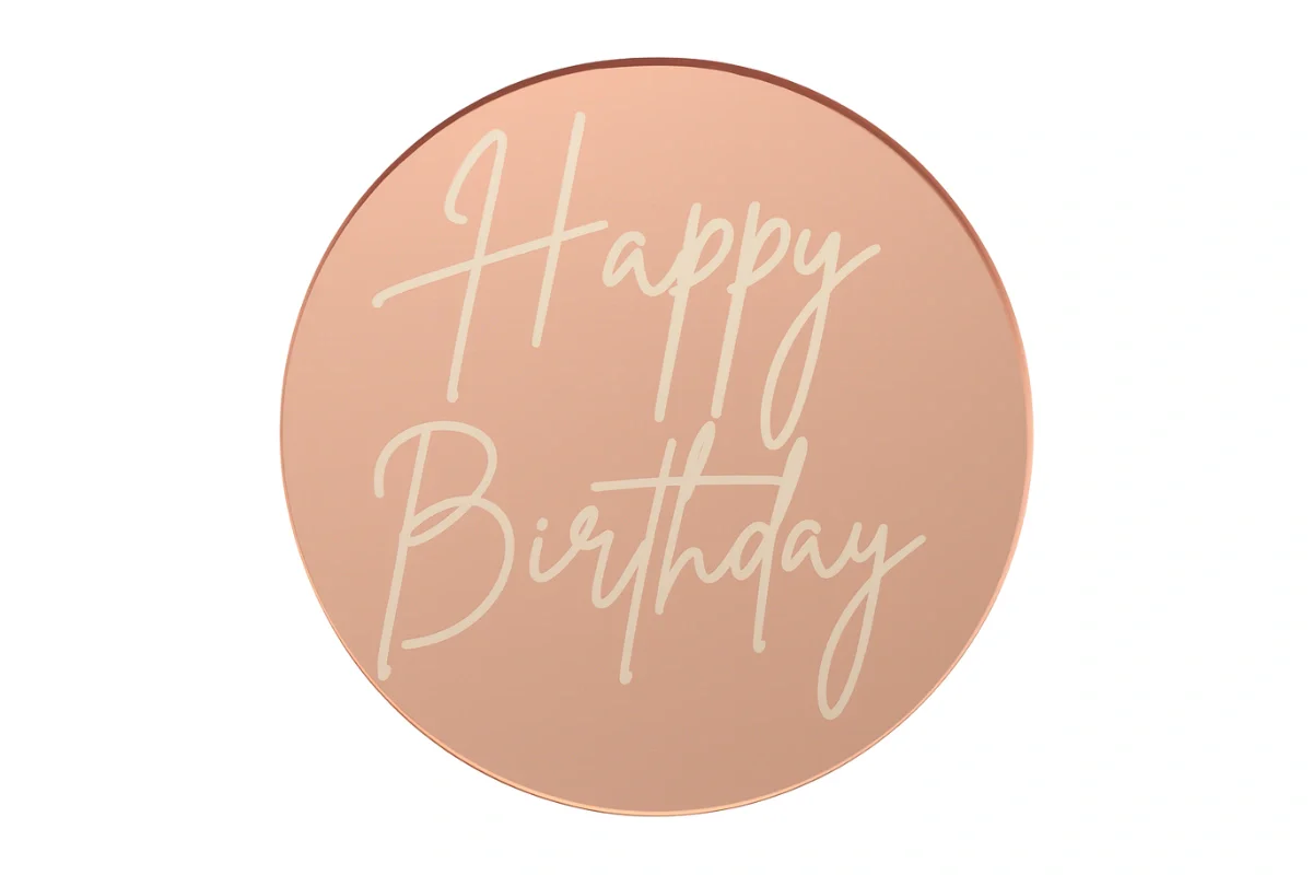 Rose Gold Birthday Toppers (6 Pack) - Iconic Cake Art - Image 3