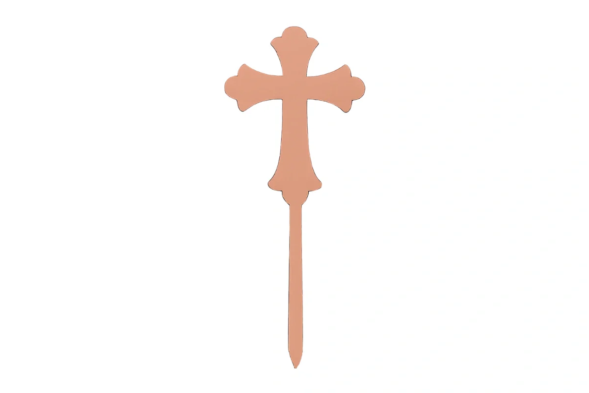 Rose Gold Cross - Cake Topper - Iconic Cake Art - Image 3