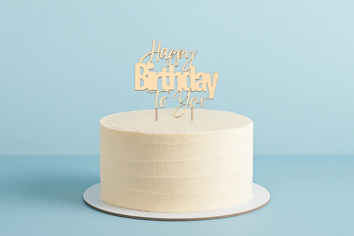 Rose Gold Happy Birthday to You Cake Topper - Bake Group - Image 2