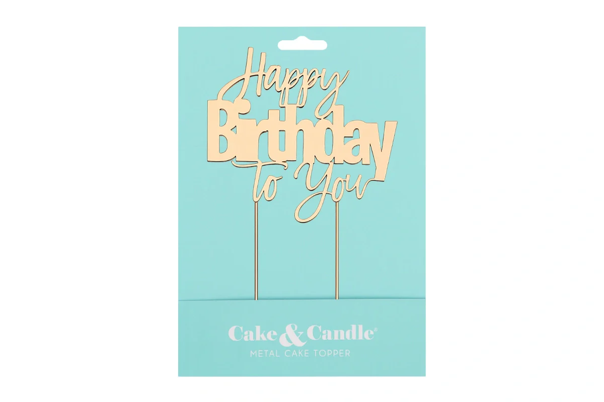 Rose Gold Happy Birthday to You Cake Topper - Bake Group - Image 4