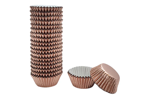 Rose Gold Mini Base - Baking Bulk Cupcake Cases Liner 3.5cm (500 Pack) - Gateau Art