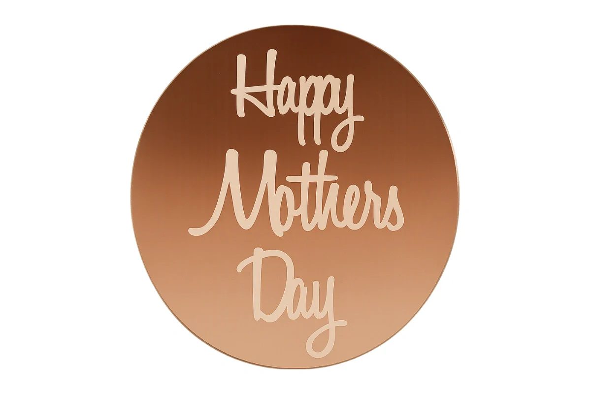 Rose Gold Mothers Day Toppers (6 Pack) - Iconic Cake Art - Image 3