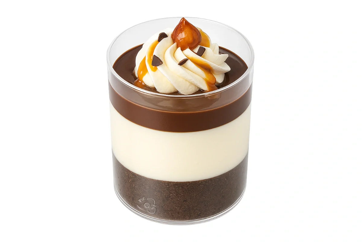 Round Flat Dessert Cup 60ml (10 Pack) - Iconic Cake Art - Image 2