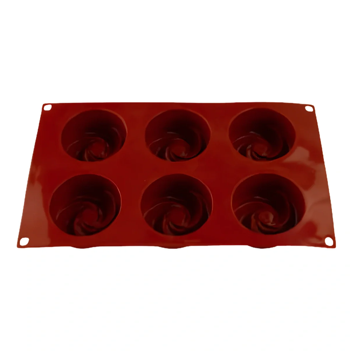 Round Swirl 6 Cavity Silicone Chocolate Mould - Iconic Cake Art - Image 2