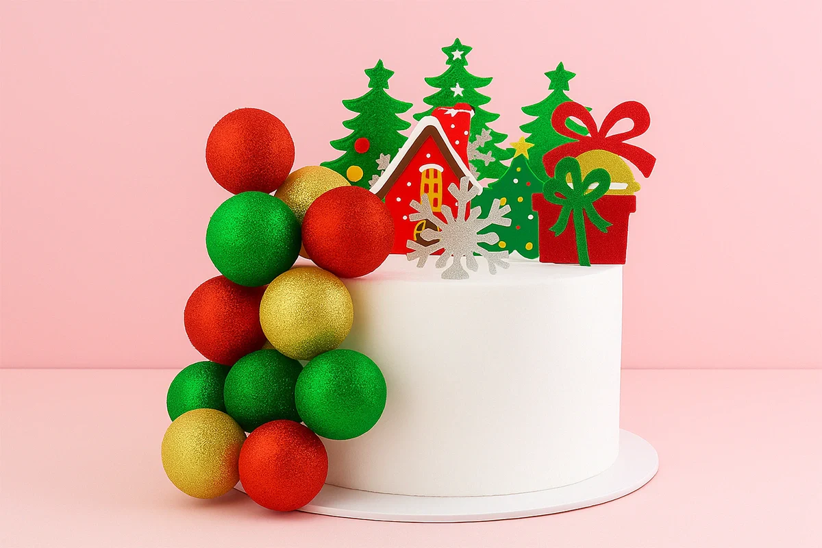 Santa Belt Christmas Topper Set - Iconic Cake Art - Image 2
