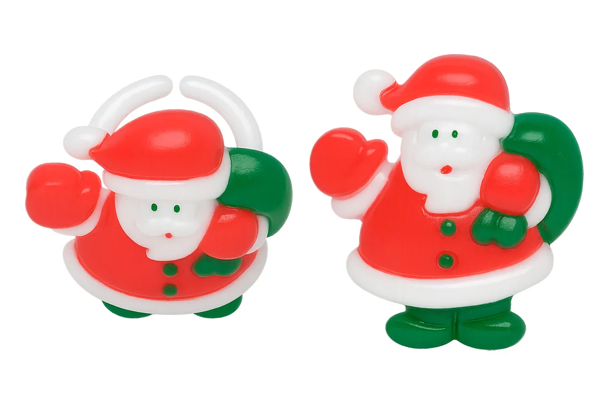 Santa Claus with Gift Bag Cupcake Rings (8 Pack) - Bakery Crafts