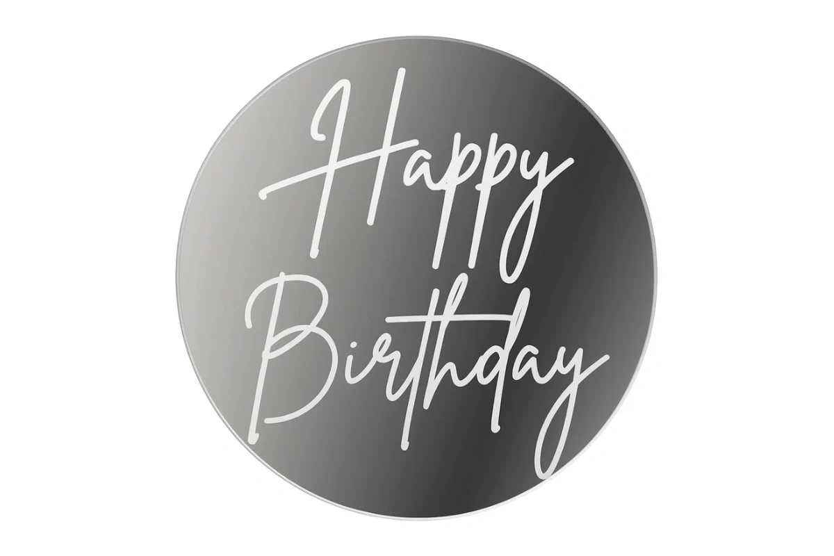 Silver Birthday Toppers (6 Pack) - Iconic Cake Art - Image 3