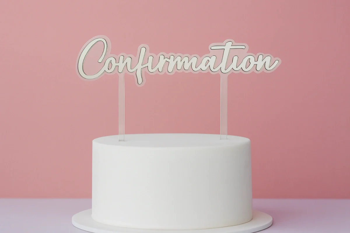 Silver Confirmation Topper - Iconic Cake Art - Image 2