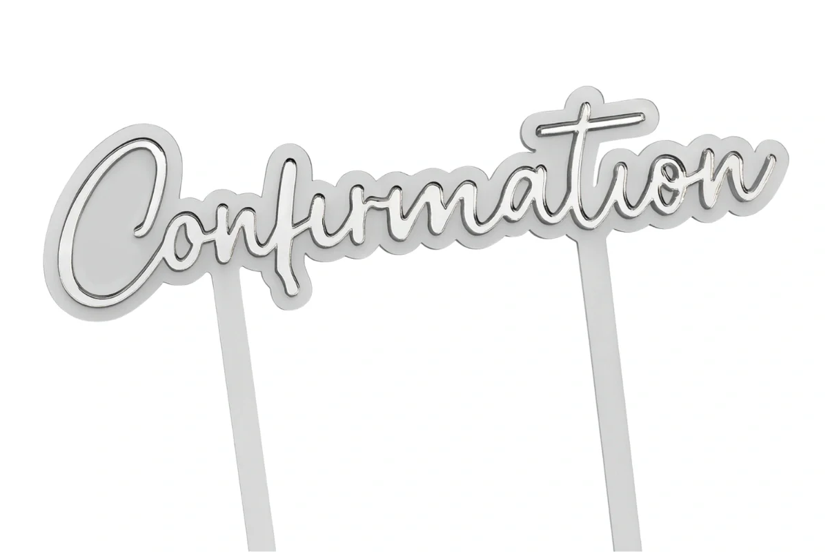 Silver Confirmation Topper - Iconic Cake Art - Image 3